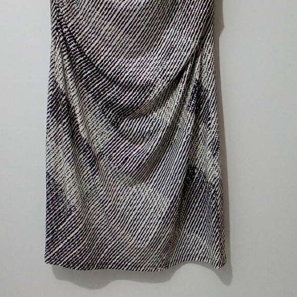 White House Black Market black and white midi dress - Picture 3 of 5